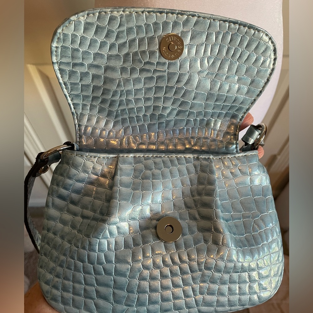 Pretty powder blue Kathy Van Zeeland crossbody bag - NWOT - Picture 6 of 15